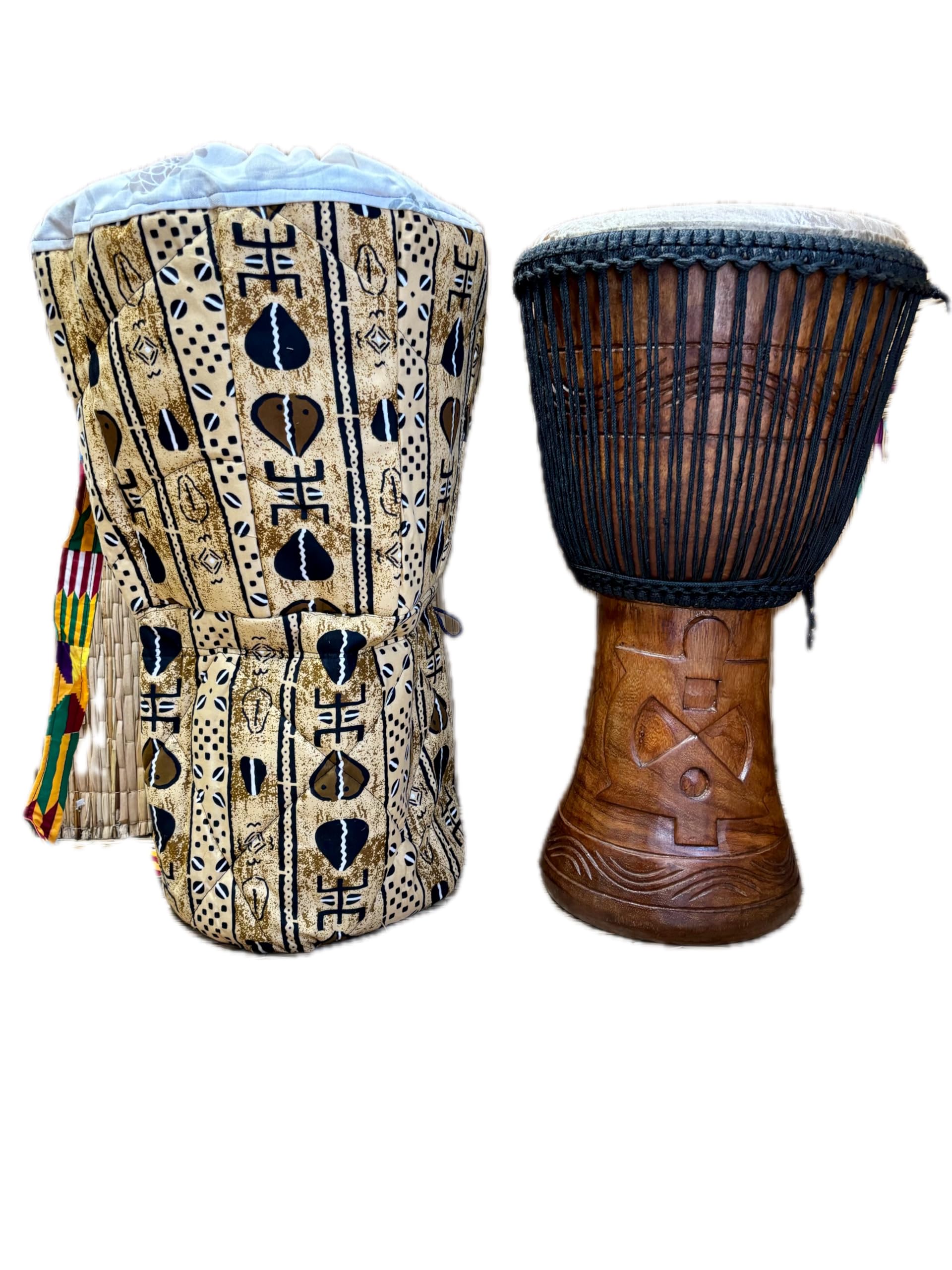 27cm Ghana Series Djembe（バッグとアクセサリー付き） AMI 12/13-Inch Handmade Djembe Drum Bag With Beautiful West